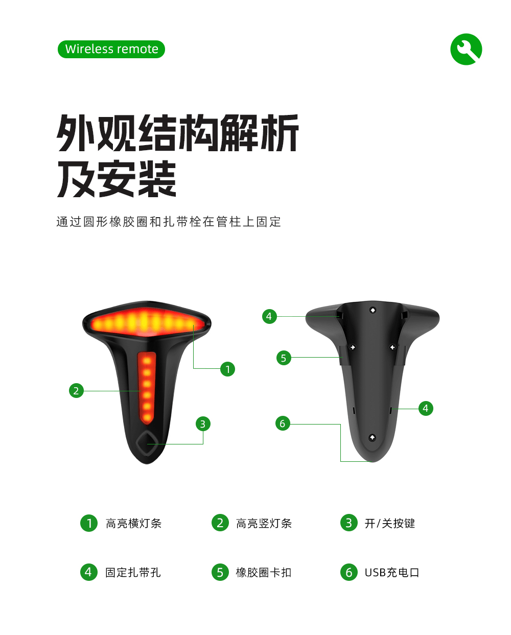 山地车尾灯